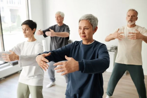 Qi Gong Class Standing Posture Embracing a Tree
