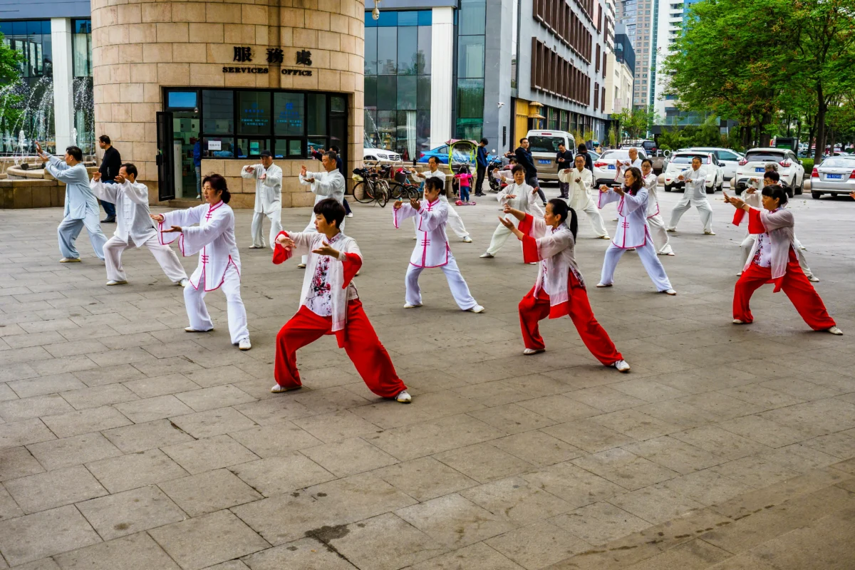 Group Tai Chi in China