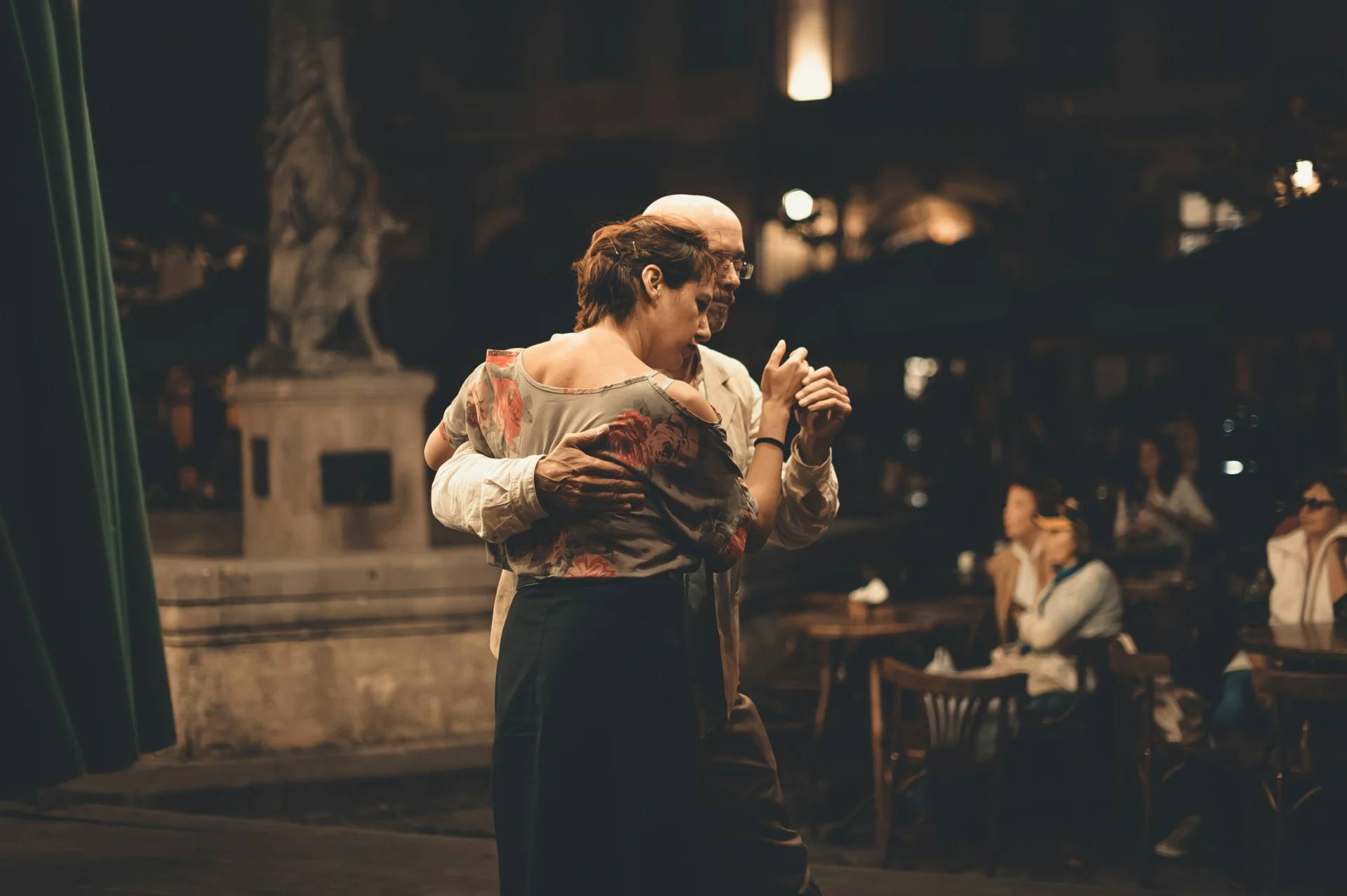 Older couple ballroom dancing